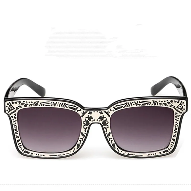 FENCHI винтажные Позолоченные Квадратные Солнцезащитные очки для женщин UV400