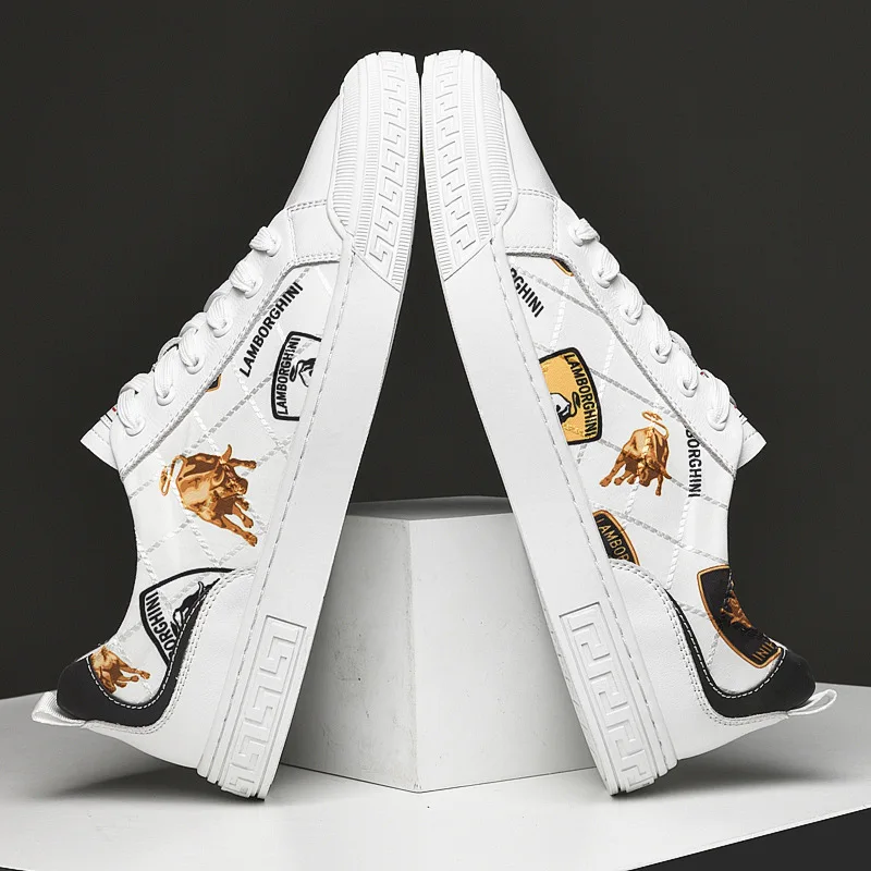 Кроссовки мужские из искусственной кожи повседневные светильник кие сникерсы