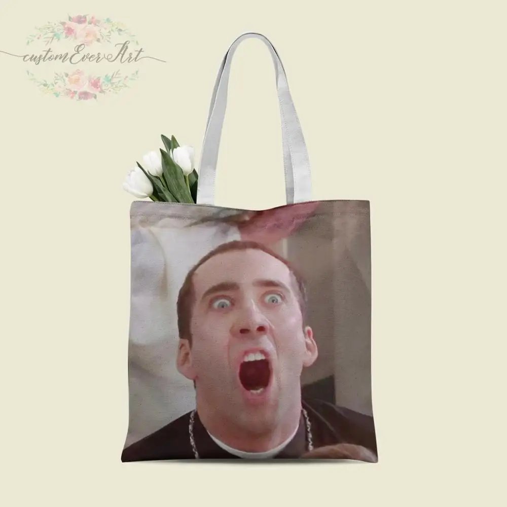 Сумка тоут Николаса Кейджа Мона Лиза Брезентовая сумка под заказ для учеников