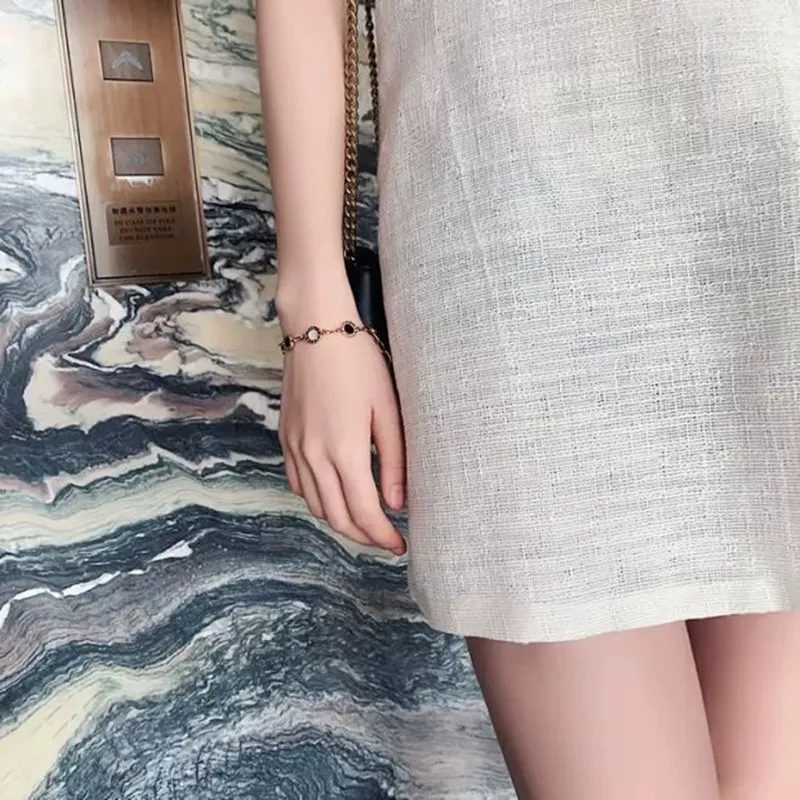 Новые модные браслеты из нержавеющей стали с римскими цифрами и черный белый