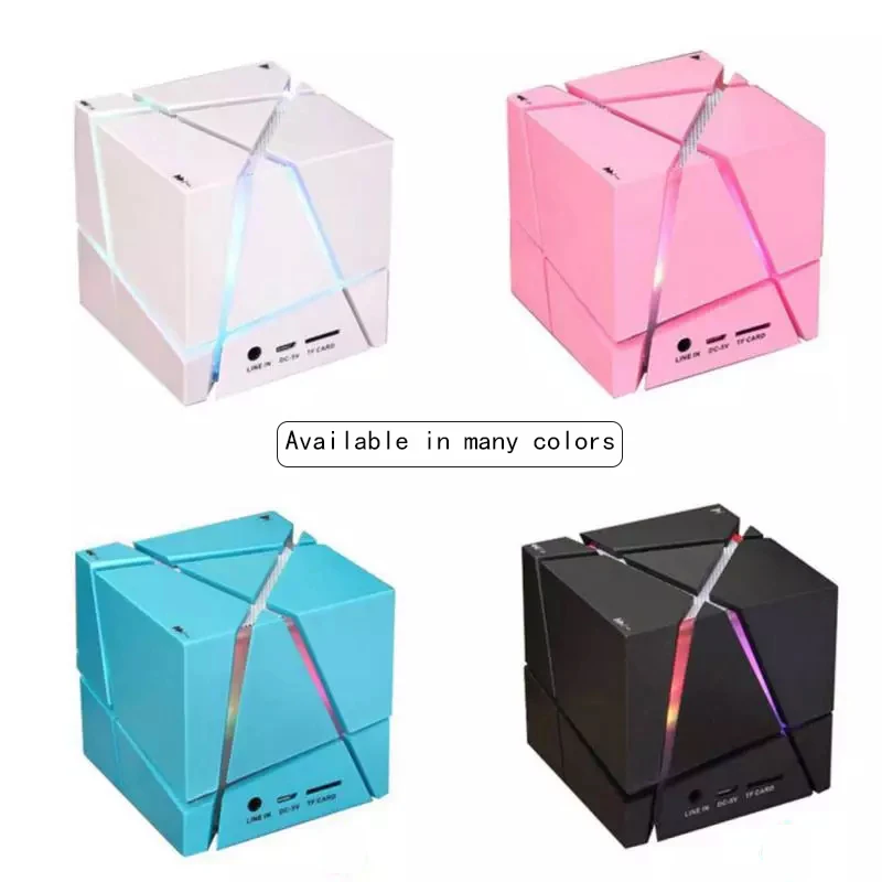 Rubik's cube Bluetooth динамик сабвуфер Мини Портативный семь цветов светильник