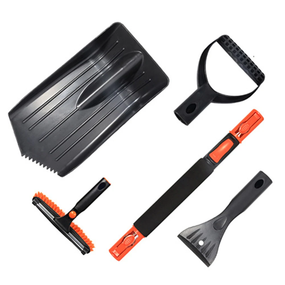 

4-in-1 Extendable Snow Shovel Ice Scraper Snow Brush Water Remover For Car Auto SUV Frost Windshield Cleaner Winter Tool