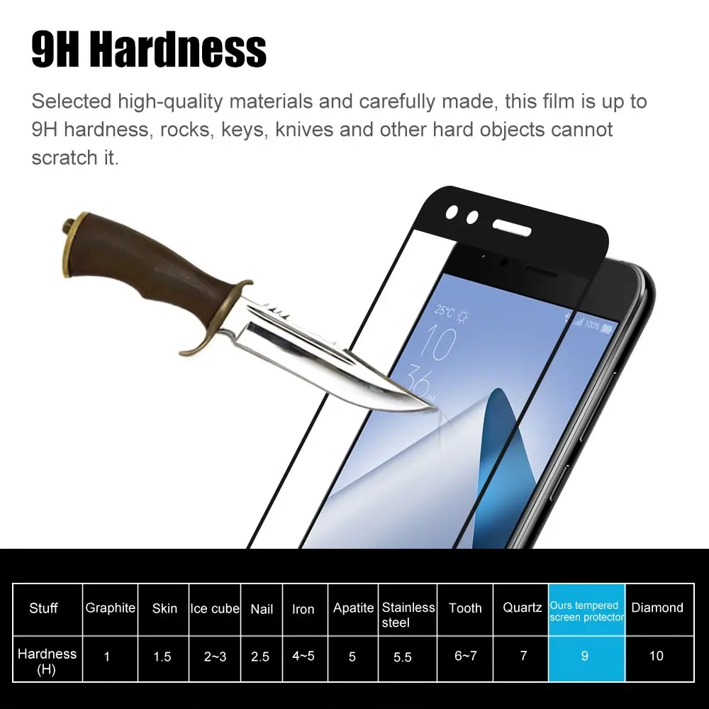 3D полное покрытие закаленное стекло для Asus ZenFone 4 Pro zs551kl Защита экрана защитная