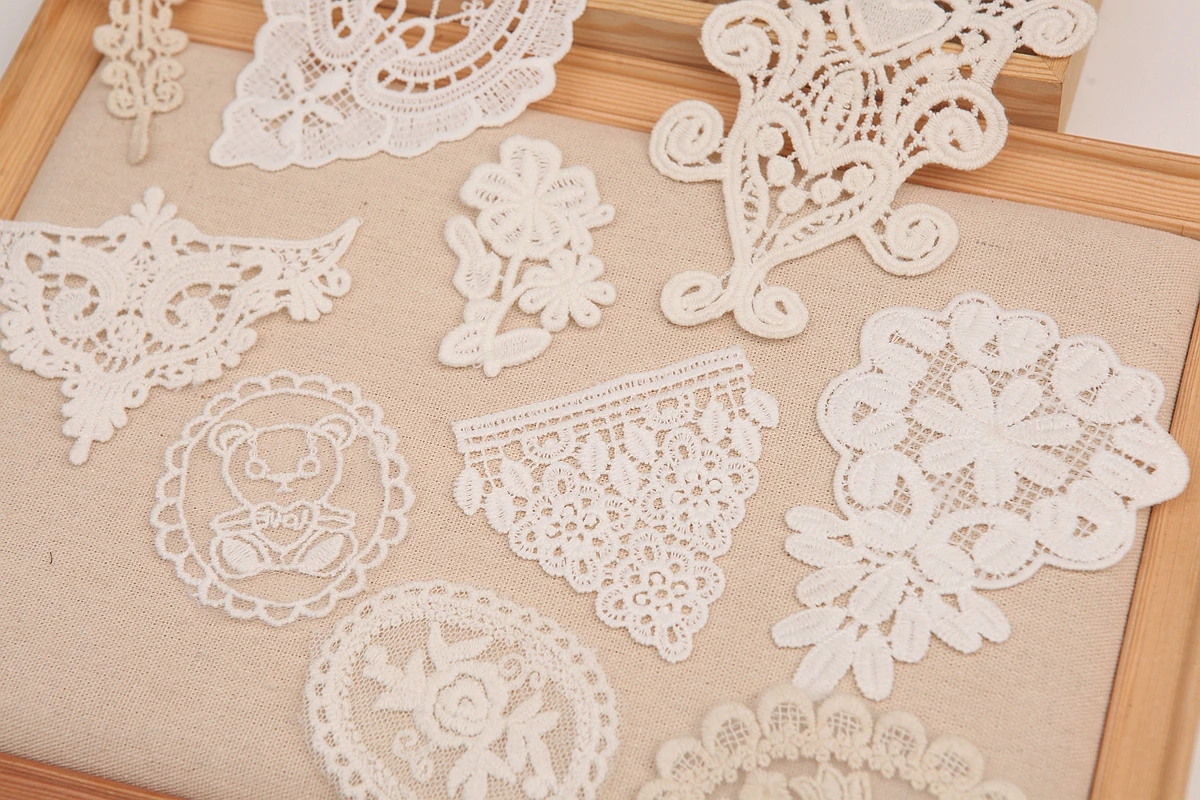 5 шт./лот Кружевная аппликация сделай сам нашивка для одежды ручной работы