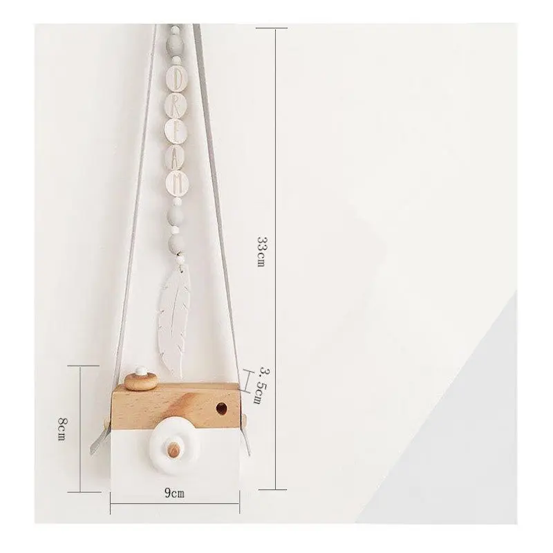 Милая деревянная камера подвесная для маленьких детей реквизит фотографии