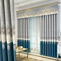2022 new simple curtain fabric modern simple european style curtain living room bedroom study blackout curtain finished