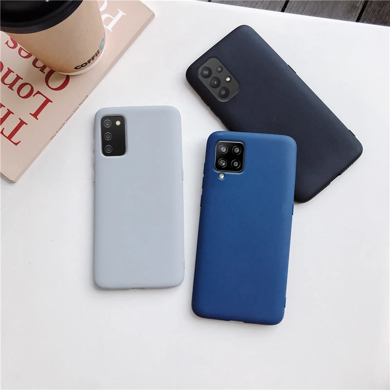 candy color silicone phone case for samsung galaxy a12 a42 a52 a72 a32 5g m02s a02s m31s matte soft tpu back cover fundas coque free global shipping