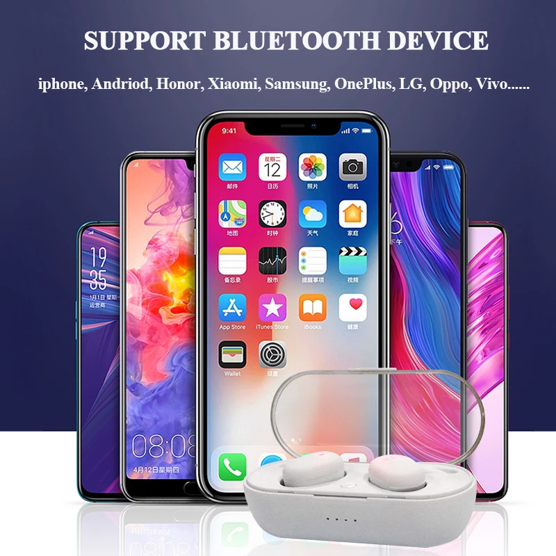 TWS4 Высококачественная Беспроводная Bluetooth-гарнитура с сенсорным управлением
