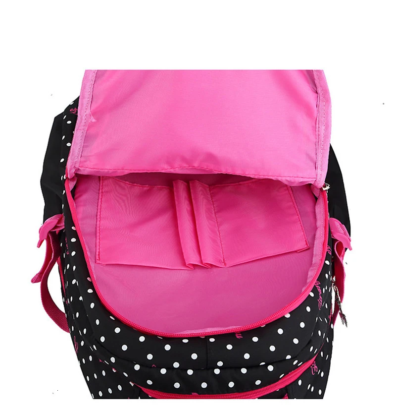 School Backpack Schoolbag Polyester Fashion dots Newest Bags For Teenage Girls and Boys High Quality Backpacks Kids Baby's Bags