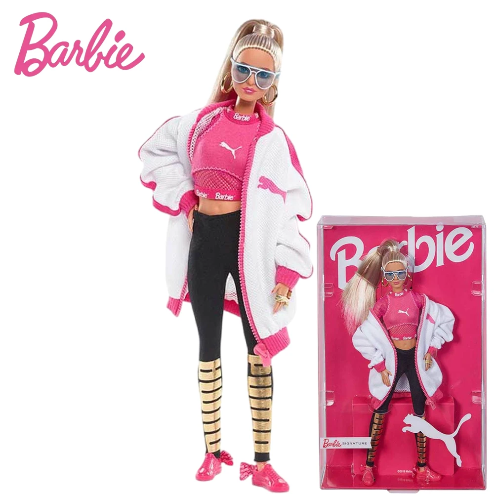 

Original Barbie X Puma Doll Joint Model Sports Fashion Jacket Black Label Limited Collection Toy Children Birthday Gift Dwf59