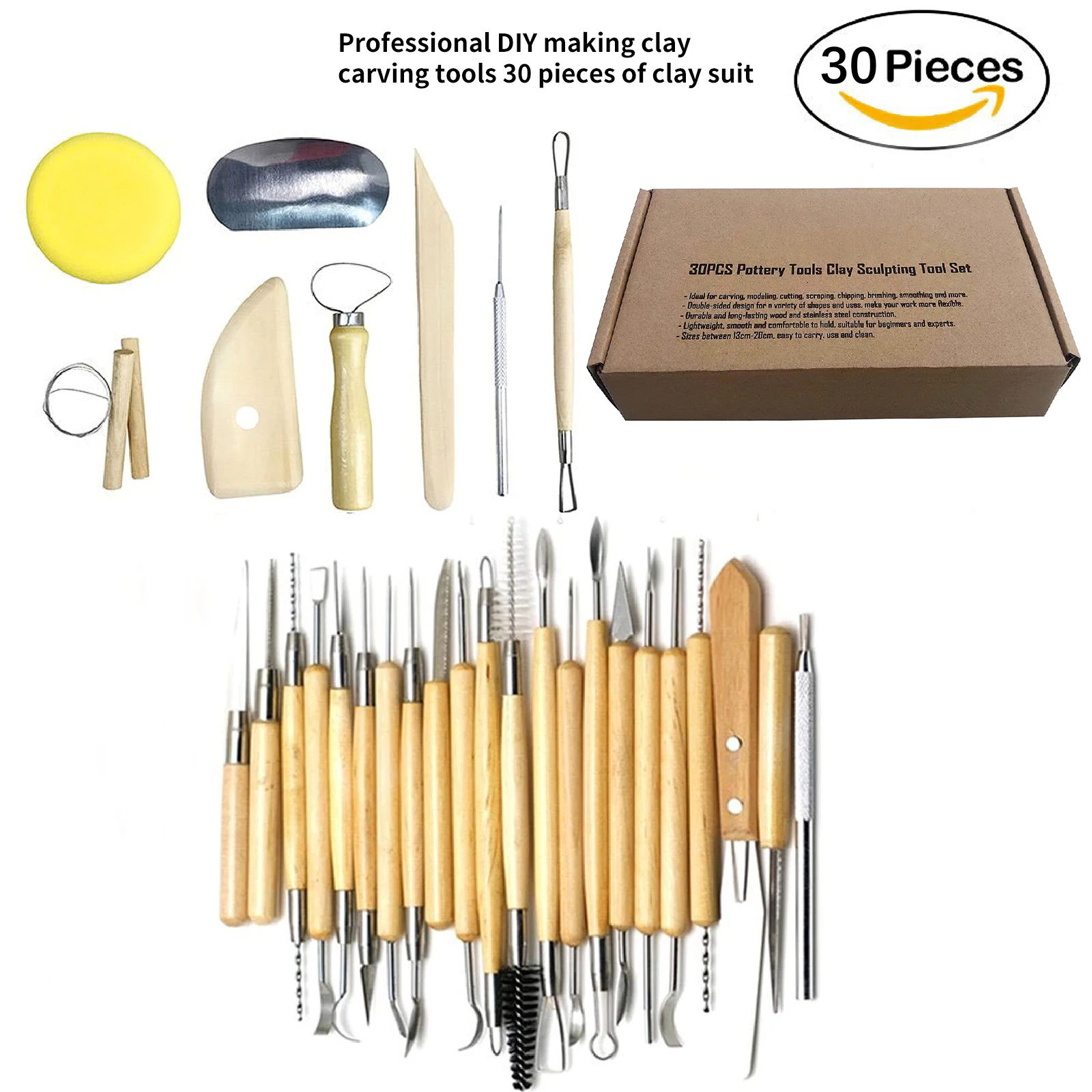 

Clay Tools Set Polymer Sculpting Tools Kit DIY Set Sculpting Tool Set For Ceramic Pottery Ball Stylus Sculpting Tools Kit