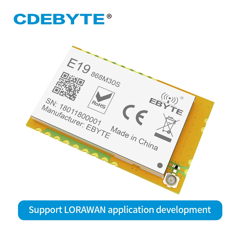 E19 868M30S Lora Дальний диапазон SX1276 868 МГц 1 Вт IPX штамп отверстие антенна IoT uhf