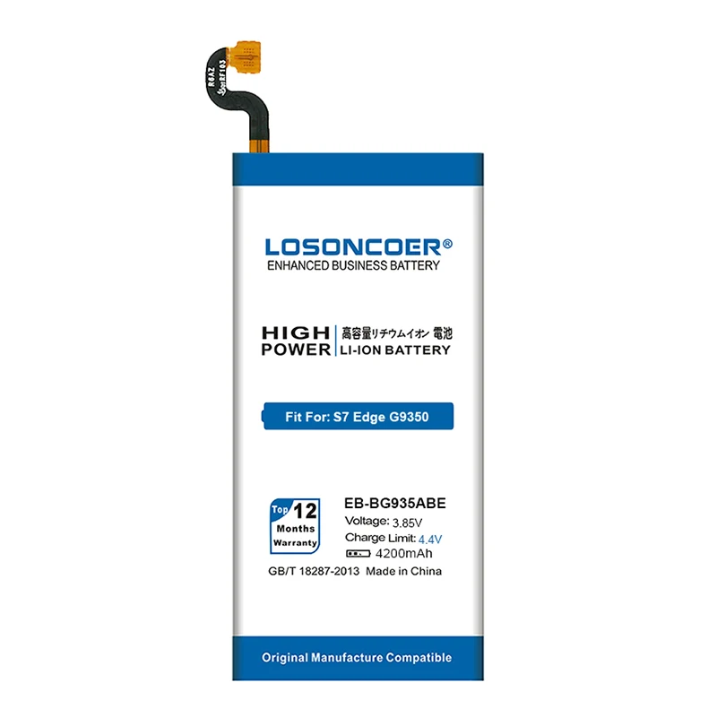 LOSONCOER 4200 мА/ч, EB-BG935ABE для samsung Galaxy S7 край Батарея G9350 G935 G935F G935A G935FD G935P G935W8 G935V G935T G935R4