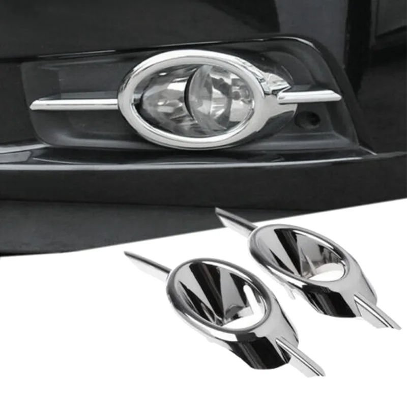 2 шт. хромированный передний противотуманный Светильник Крышка лампы Накладка