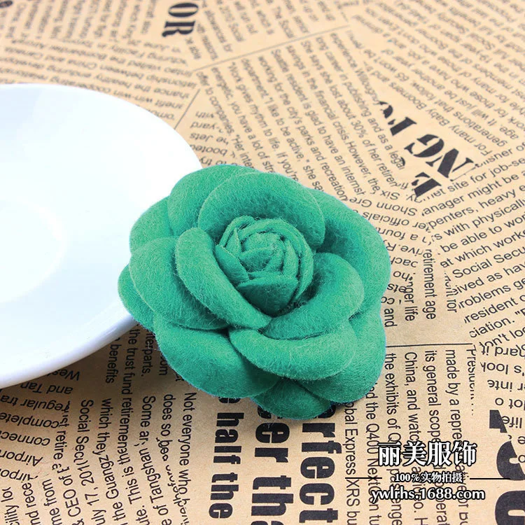 Green Flower I-Remiel высококлассная корейская мода новая ткань цветок лук брошь для кардигана шелковые шарфы Пряжка булавка для женской одежды аксессуары - Окраска металла: Green Flower