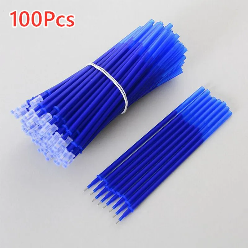 Гелевые ручки HELPRO 100 шт., синие/черные, 0,5 мм