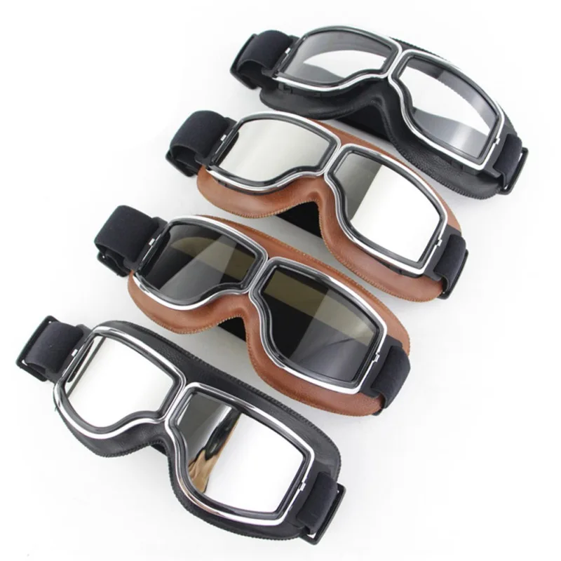 

Motocross Goggles Helmet Pilot Scooter Moto Outdoor Dirt Bike Riding Sunglasses Retro Motorcycle Glasses Vintage Off-Road *