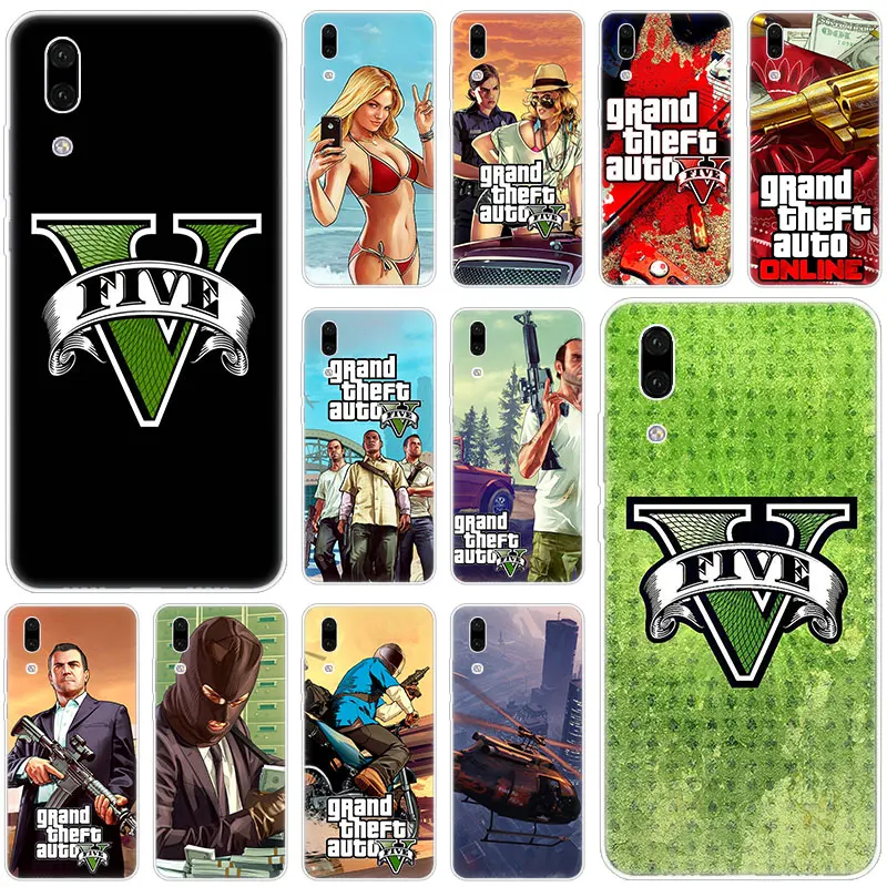 Силиконовый чехол Grand Theft Auto GTA 5 для Huawei P30 P20 Pro P10 P9 P8 Lite 2017 P Smart Z Plus 2019 NOVA 3 3i 5i