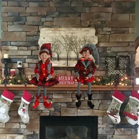 christmas elf doll set of 2 christmas tree decor pendant ornaments cute elves toy new year navidad natal home decoration