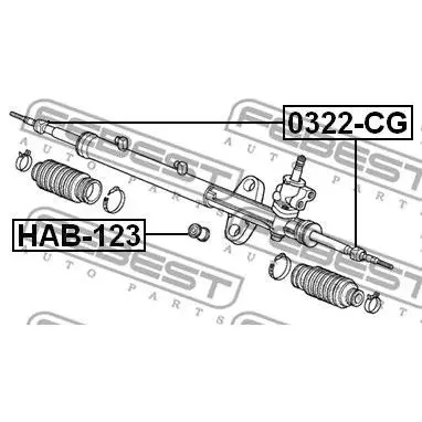 Тяга рулевая с г/у\ Honda Accord all 99 FEBEST 0322 cg|Рулевые рейки и коробки передач| |