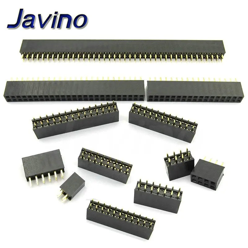 

10PCS Double Row Pin Female Header Socket Pitch 2.54mm 2*2p 3p 4p 5p 6p 8p 10p 12p 40p Pin Connector