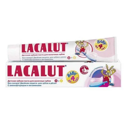 Детская зубная паста до 4 лет Lacalut Baby, 50 мл