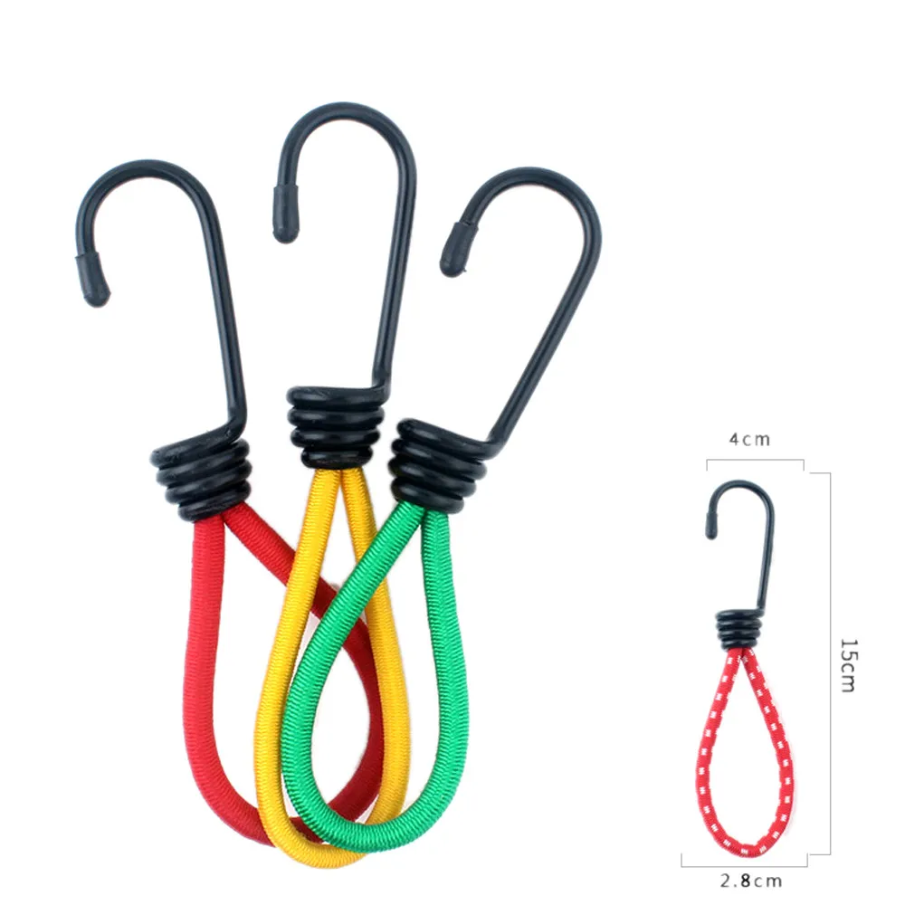 15CM Outdoor Traveling Camping Hiking Essential Multifunction Elastic Rope Tied Hook Stretch pull buckle | Спорт и развлечения