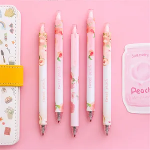 Ручка гелевая Механическая с розовым Персиком, 0,5 мм, 4 шт.
