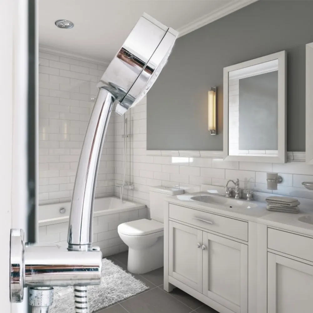 universal adjustable hand shower holder suction cup holder full plating shower rail head holder bathroom bracket stable rotation free global shipping
