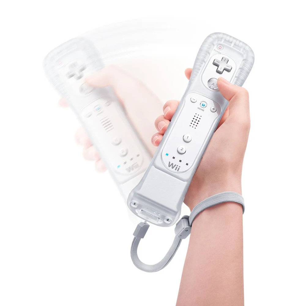 Черно-белый силиконовый защитный чехол для пульта ДУ Nintendo Wii Motion Plus 2 шт. |