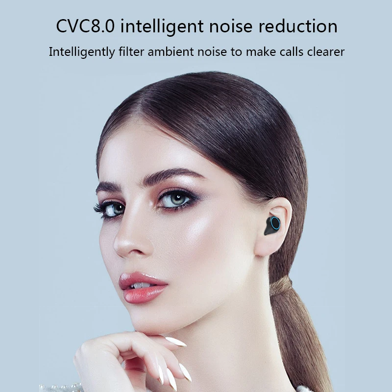 Сенсорные Bluetooth наушники TWS беспроводные наушники V5.0 наушники 8D глубокий бас стерео звук Спорт беспроводные Bluetooth наушники
