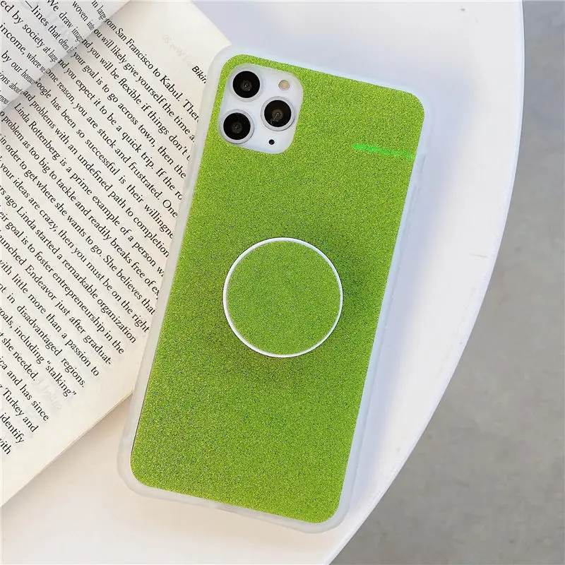 

Candy Color Glitter Stand Holder Phone Case for Iphone 11 11pro Max XR XS Max X XS 6 6S 7 8 Plus Shockproof Soft IMD Back Cover