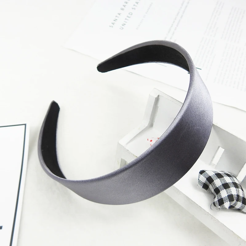 

10pcs Simple fashion solid color headband hairband wide wild hairpin black temperament casual woman headwear