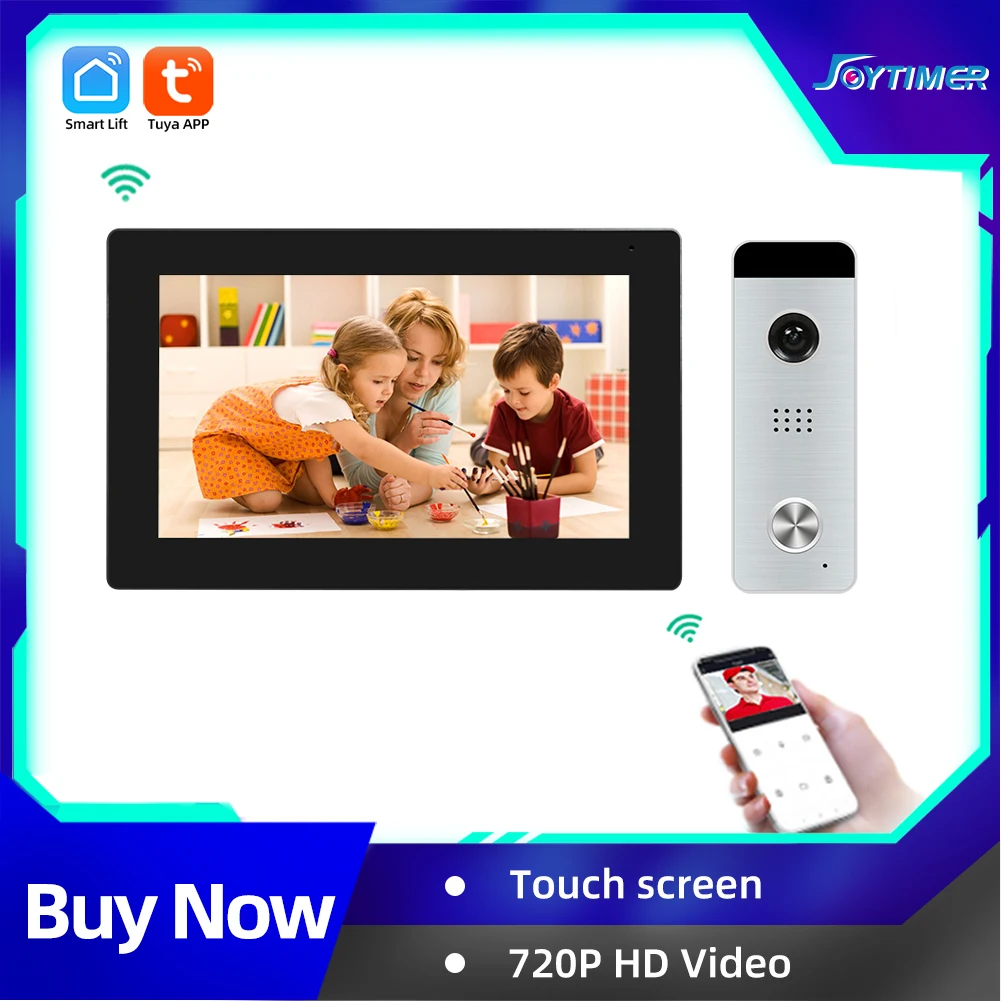Видеодомофон Joytimer Home Tuya 720P AHD сенсорный экран сверхширокоугольная камера 130 ° |