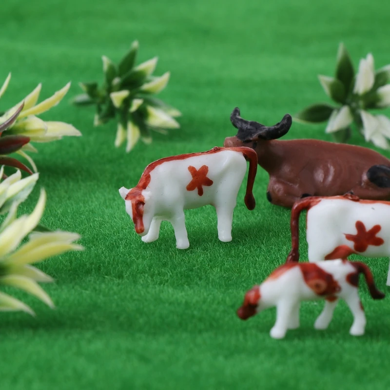 Новые 10 шт. 1: 87 Diy хо масштаб Красочные Корова модель расположения поезда модели строительные игрушки