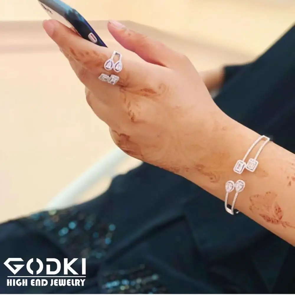 Модное корейское кольцо GODKI с драгоценными камнями в Корейском стиле модные