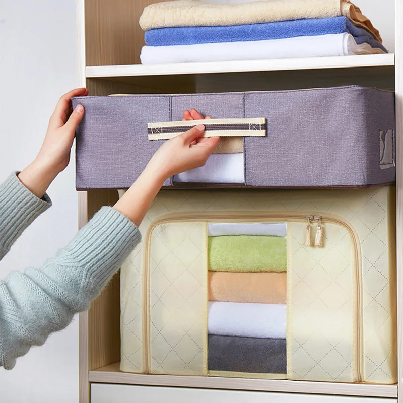 Тканевый ящик для хранения под кровать обувь игрушки коробка книг складной шкаф