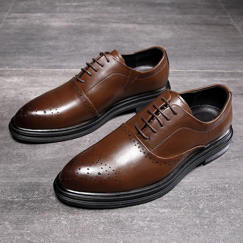 Туфли мужские классические кожа деловой стиль Повседневная|Туфли| |