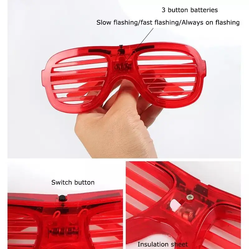 

1000pcs Shutters EL Luminous Glasses Led Light Up Halloween Glowing