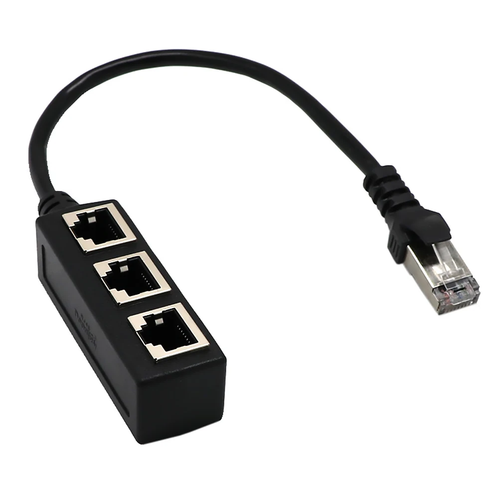 

LAN Ethernet Network RJ45 Male to 3 Female Connector Splitter Adapter Cable