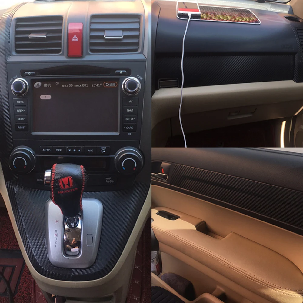 Самоклеящиеся автомобильные наклейки для Honda CRV 2007-2011 виниловые и из углеродного