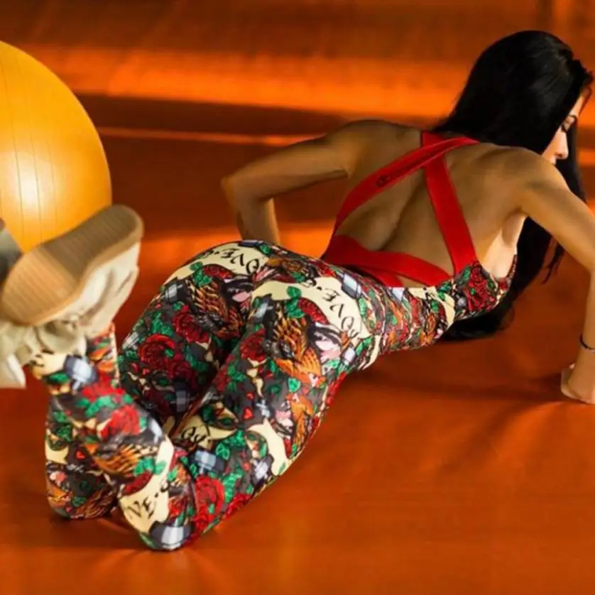 Sexy jumpsuit rompers womens Sleeveless Bandage romper women playsuit ladies Backless Sport Fitness Jumpsuits F801 | Женская одежда