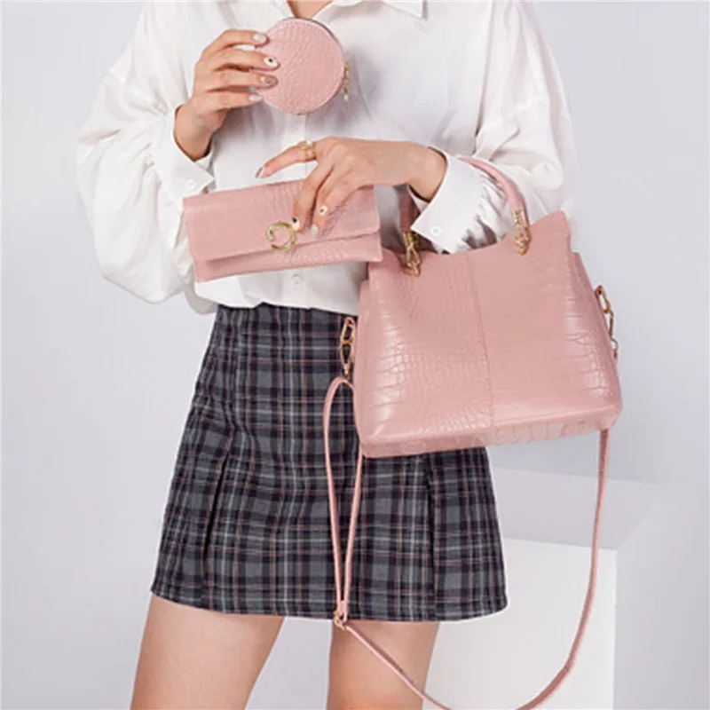 

New Style All-match Women shoulder Bag Four pcs in One Set Handbag Shoulder Bags Fashion Composite Bags