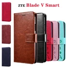 Чехол для смартфона V для ZTE Blade V Smart Premium из искусственной кожи с 3D рисунком, чехол для ZTE Blade VSmart, откидной Чехол-бумажник, чехлы