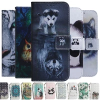 3d animal pattern case for xiaomi redmi 9 9a 9c panda dog cat tiger lion painted book flip leather phone cover redmi9 redmi9a