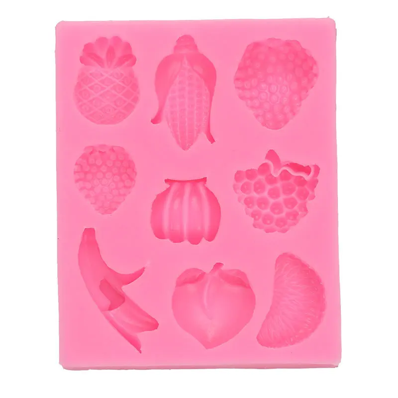 

Many Fruit Resin Molds Silicone Pink Chocolate Molds Cake Molds Non-sticky Clear Texture and Easy To Clean Kitchen Accessories