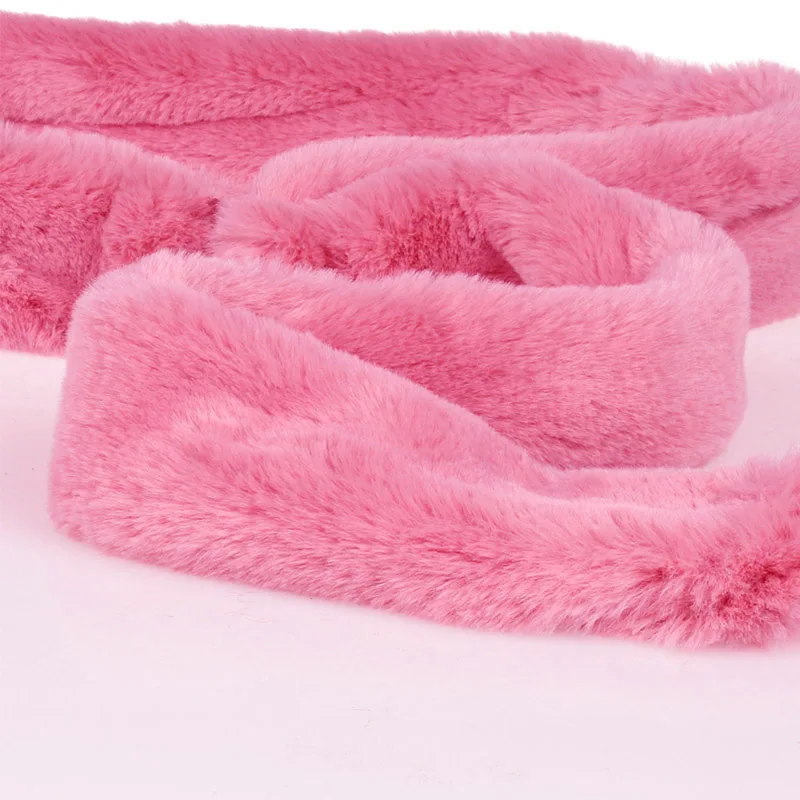 hot pink Женский меховой пояс длиной 150 см женский супер мягкий кроличий мех ремень Женская одежда Аксессуары - Цвет: hot pink