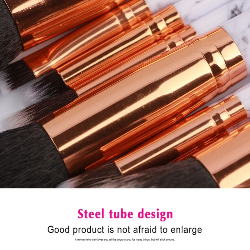 B 15 шт мраморная Кисть для макияжа Косметической Пудры основа тени век губы набор