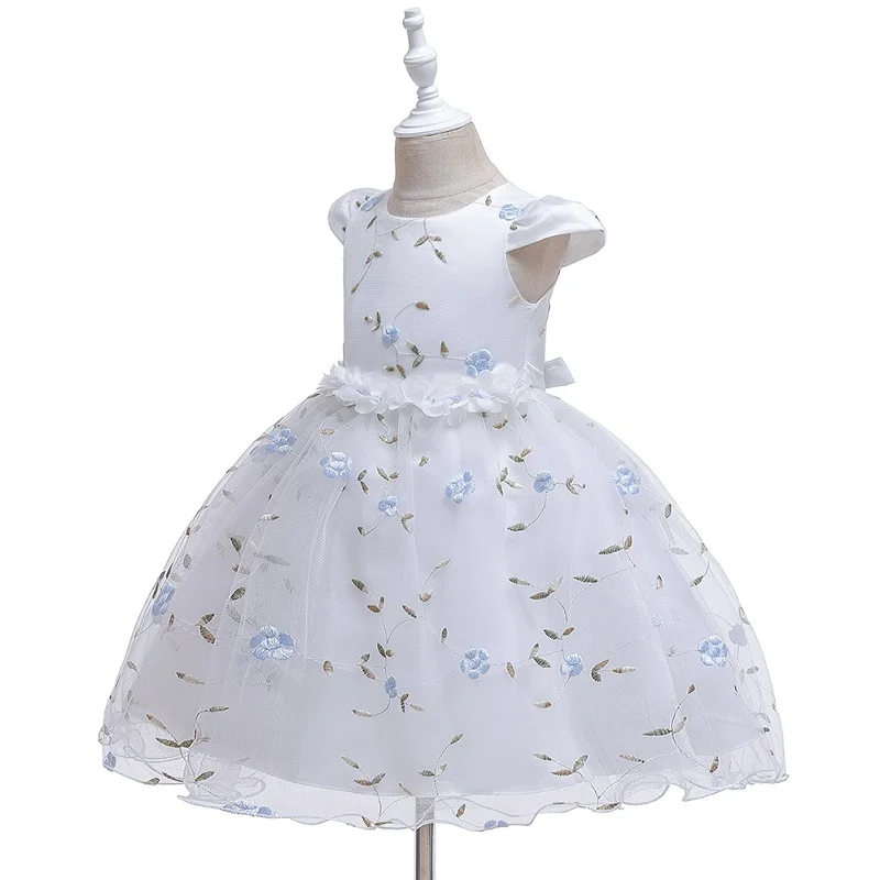 Кружевное официальное вечернее свадебное платье пачка принцессы детская одежда