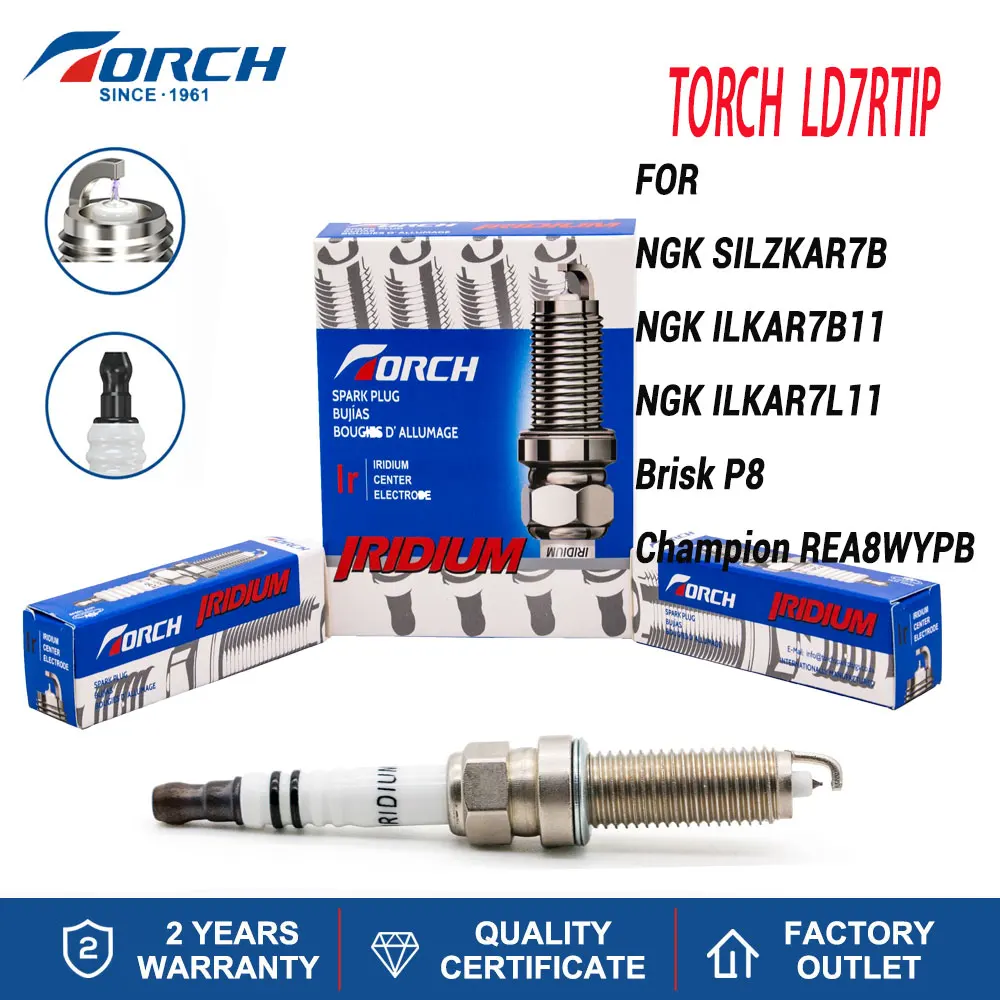 

China Original TORCH Iridium Platinum Spark Plugs LD7RTIP Fit for NISSAN for FAW for TOYOTA Car Auto Automobiles Bujia SILZKAR7B